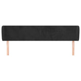 Vidaxl hoofdbord met randen 203x23x78 88 cm fluweel zwart