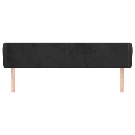 Vidaxl hoofdbord met randen 203x23x78 88 cm fluweel zwart