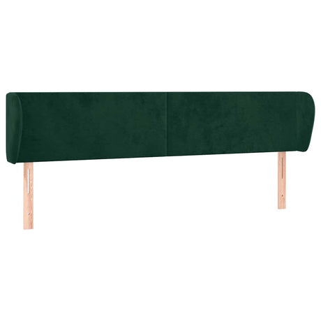 Vidaxl hoofdbord met randen 203x23x78 88 cm fluweel donkergroen