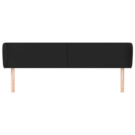 Vidaxl hoofdbord met randen 163x23x78 88 cm kunstleer zwart