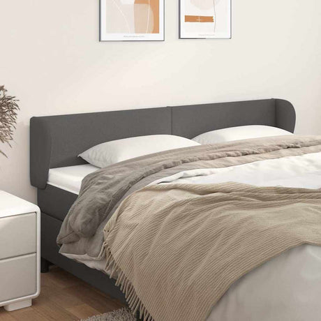 Vidaxl hoofdbord met randen 163x23x78 88 cm kunstleer grijs