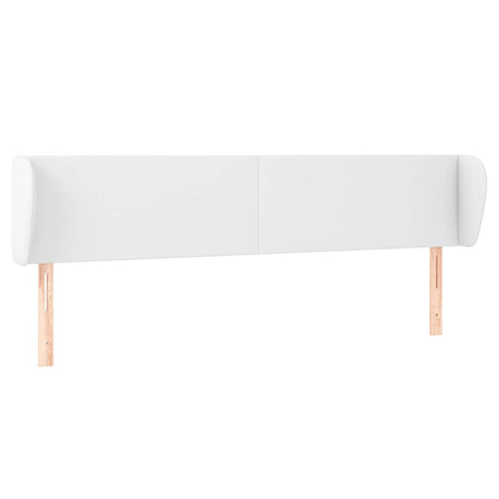 Vidaxl hoofdbord met randen 183x23x78 88 cm kunstleer wit