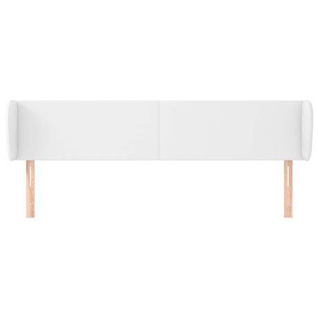 Vidaxl hoofdbord met randen 203x23x78 88 cm kunstleer wit