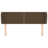 Vidaxl hoofdbord met randen 147x23x78 88 cm stof donkerbruin