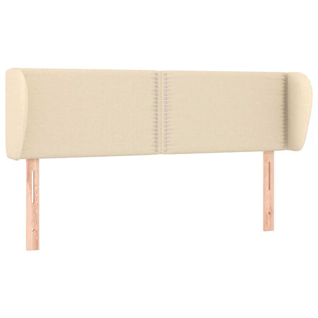 Vidaxl hoofdbord met randen 147x23x78 88 cm stof crèmekleurig