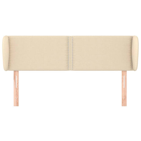 Vidaxl hoofdbord met randen 147x23x78 88 cm stof crèmekleurig
