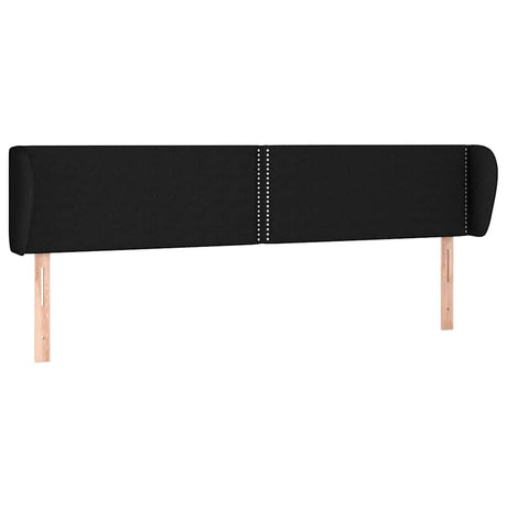 Vidaxl hoofdbord met randen 183x23x78 88 cm stof zwart