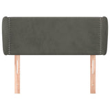 Vidaxl hoofdbord met randen 93x23x78 88 cm fluweel donkergrijs