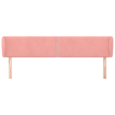 Vidaxl hoofdbord met randen 163x23x78 88 cm fluweel roze