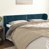 Vidaxl hoofdbord met randen 183x23x78 88 cm fluweel donkerblauw