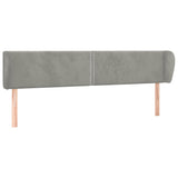 Vidaxl hoofdbord met randen 203x23x78 88 cm fluweel lichtgrijs