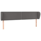 Vidaxl hoofdbord met randen 203x23x78 88 cm kunstleer grijs