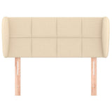Vidaxl hoofdbord met randen 93x23x78 88 cm stof crèmekleurig