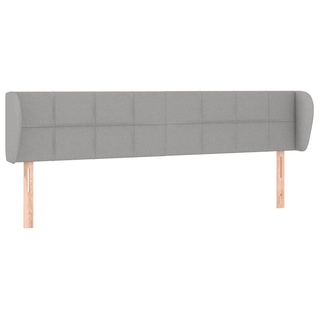 Vidaxl hoofdbord met randen 163x23x78 88 cm stof lichtgrijs