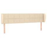Vidaxl hoofdbord met randen 163x23x78 88 cm stof crèmekleurig