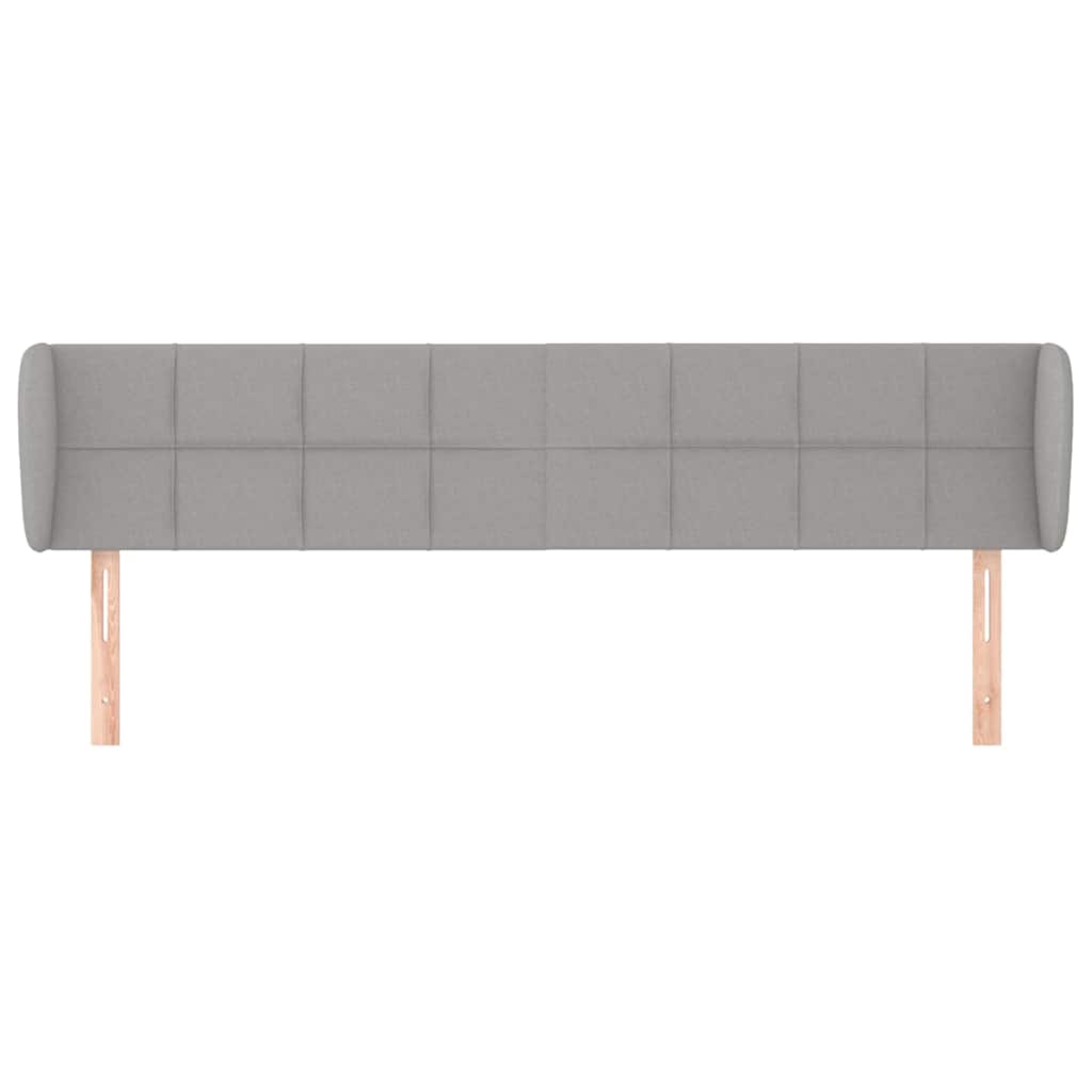 Vidaxl hoofdbord met randen 203x23x78 88 cm stof lichtgrijs