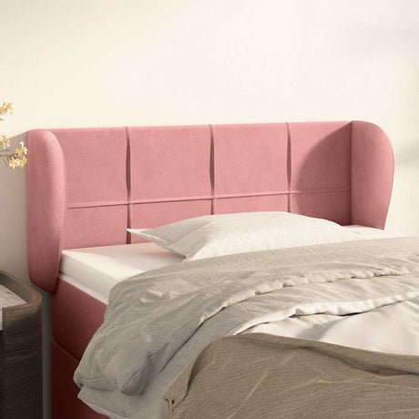 Vidaxl hoofdbord met randen 93x23x78 88 cm fluweel roze