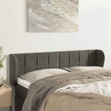Vidaxl hoofdbord met randen 147x23x78 88 cm fluweel donkergrijs