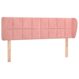 Vidaxl hoofdbord met randen 147x23x78 88 cm fluweel roze