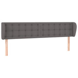 Vidaxl hoofdbord met randen 163x23x78 88 cm kunstleer grijs