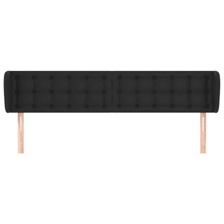 Vidaxl hoofdbord met randen 183x23x78 88 cm kunstleer zwart