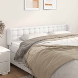 Vidaxl hoofdbord met randen 183x23x78 88 cm kunstleer wit