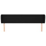 Vidaxl hoofdbord met randen 163x23x78 88 cm stof zwart
