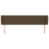 Vidaxl hoofdbord met randen 203x23x78 88 cm stof donkerbruin
