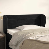 Vidaxl hoofdbord met randen 103x23x78 88 cm fluweel zwart
