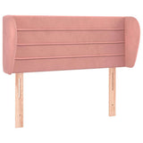 Vidaxl hoofdbord met randen 103x23x78 88 cm fluweel roze