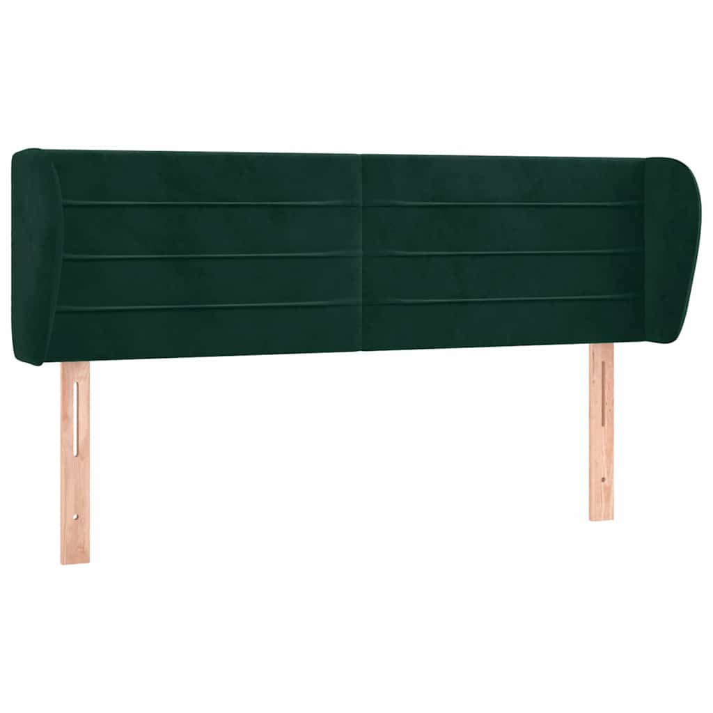 Vidaxl hoofdbord met randen 147x23x78 88 cm fluweel donkergroen