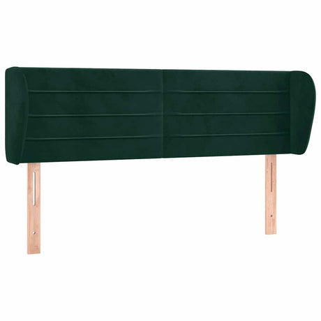 Vidaxl hoofdbord met randen 147x23x78 88 cm fluweel donkergroen