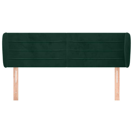 Vidaxl hoofdbord met randen 147x23x78 88 cm fluweel donkergroen