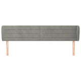 Vidaxl hoofdbord met randen 183x23x78 88 cm fluweel lichtgrijs