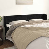Vidaxl hoofdbord met randen 183x23x78 88 cm fluweel zwart