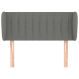 Vidaxl hoofdbord met randen 103x23x78 88 cm stof donkergrijs