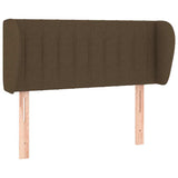 Vidaxl hoofdbord met randen 103x23x78 88 cm stof donkerbruin