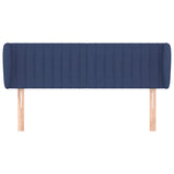 Vidaxl hoofdbord met randen 147x23x78 88 cm stof blauw