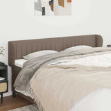 Vidaxl hoofdbord met randen 163x23x78 88 cm stof taupe