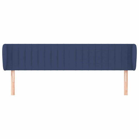 Vidaxl hoofdbord met randen 163x23x78 88 cm stof blauw