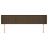 Vidaxl hoofdbord met randen 183x23x78 88 cm stof donkerbruin