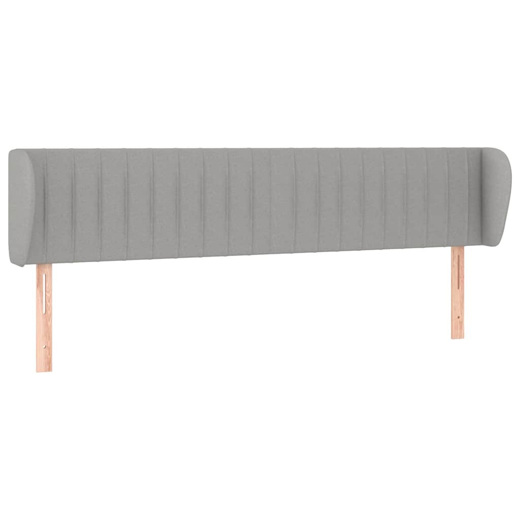 Vidaxl hoofdbord met randen 203x23x78 88 cm stof lichtgrijs