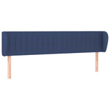 Vidaxl hoofdbord met randen 203x23x78 88 cm stof blauw