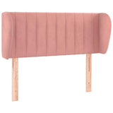Vidaxl hoofdbord met randen 93x23x78 88 cm fluweel roze