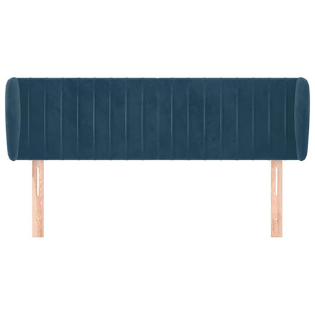 Vidaxl hoofdbord met randen 147x23x78 88 cm fluweel donkerblauw
