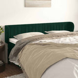 Vidaxl hoofdbord met randen 163x23x78 88 cm fluweel donkergroen