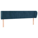 Vidaxl hoofdbord met randen 163x23x78 88 cm fluweel donkerblauw