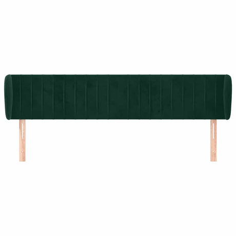 Vidaxl hoofdbord met randen 183x23x78 88 cm fluweel donkergroen