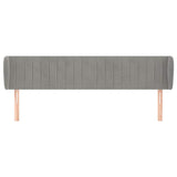 Vidaxl hoofdbord met randen 203x23x78 88 cm fluweel lichtgrijs