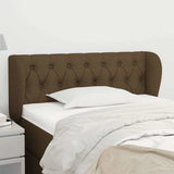Vidaxl hoofdbord met randen 93x23x78 88 cm stof donkerbruin
